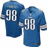 Nike Men & Women & Youth Lions #98 Fairley Blue Team Color Game Jersey